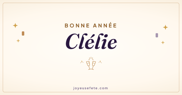 Image « Bonne année Clélie » au format large