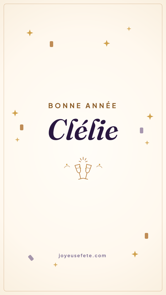 Image « Bonne année Clélie » au format story
