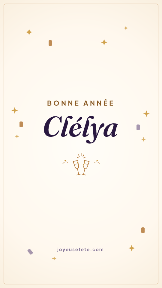 Image « Bonne année Clélya » au format story