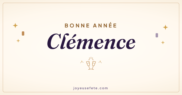 Image « Bonne année Clémence » au format large