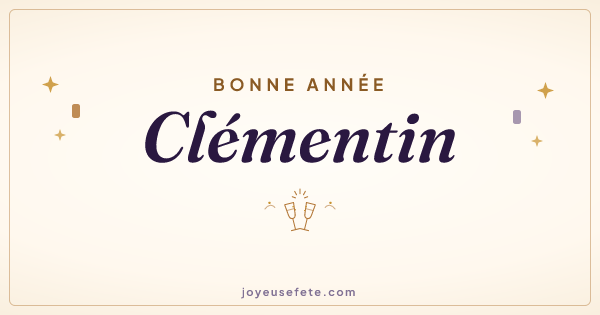 Image « Bonne année Clémentin » au format large