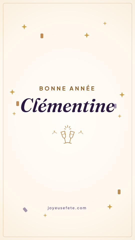 Image « Bonne année Clémentine » au format story