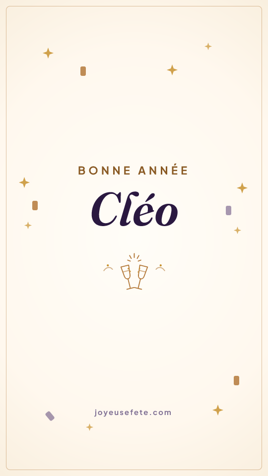 Image « Bonne année Cléo » au format story