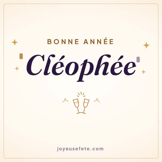 Image carrée « Bonne année Cléophée » pour WhatsApp