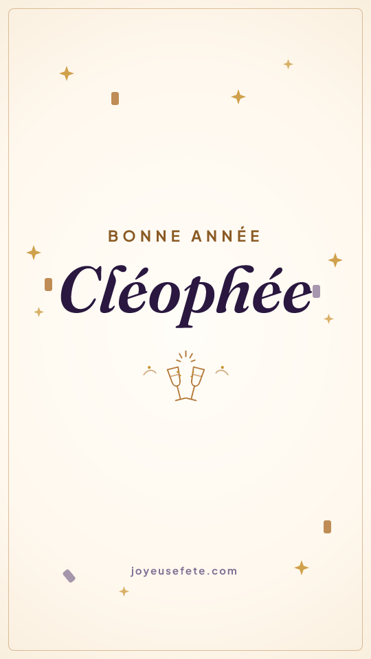 Image « Bonne année Cléophée » au format story