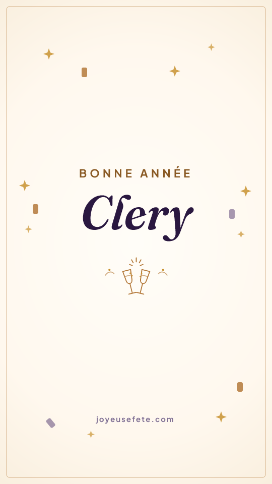Image « Bonne année Clery » au format story