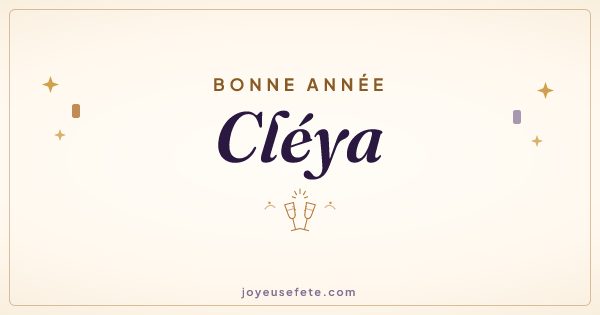 Image « Bonne année Cléya » au format large