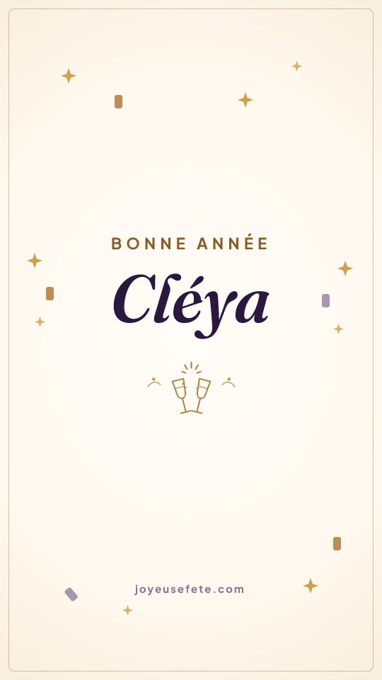 Image « Bonne année Cléya » au format story