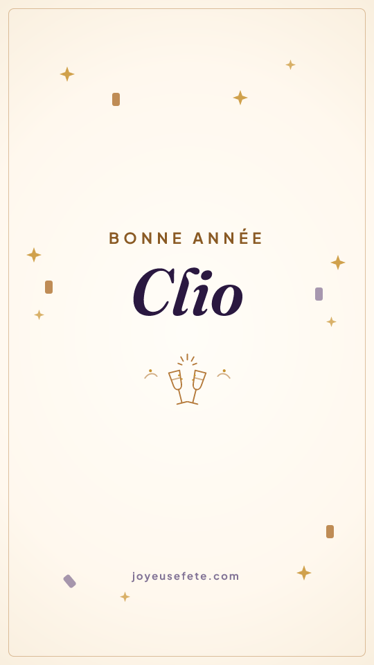 Image « Bonne année Clio » au format story