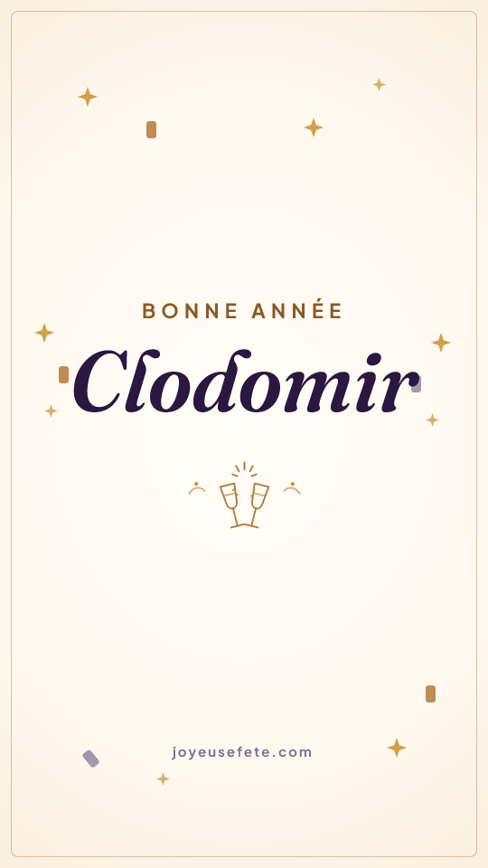 Image « Bonne année Clodomir » au format story