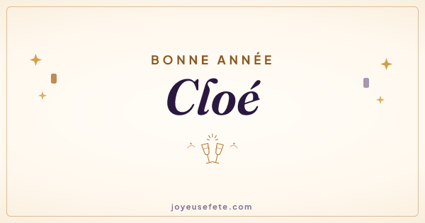 Image « Bonne année Cloé » au format large