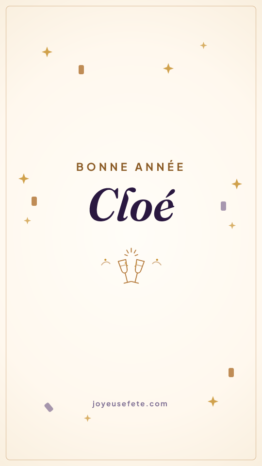 Image « Bonne année Cloé » au format story