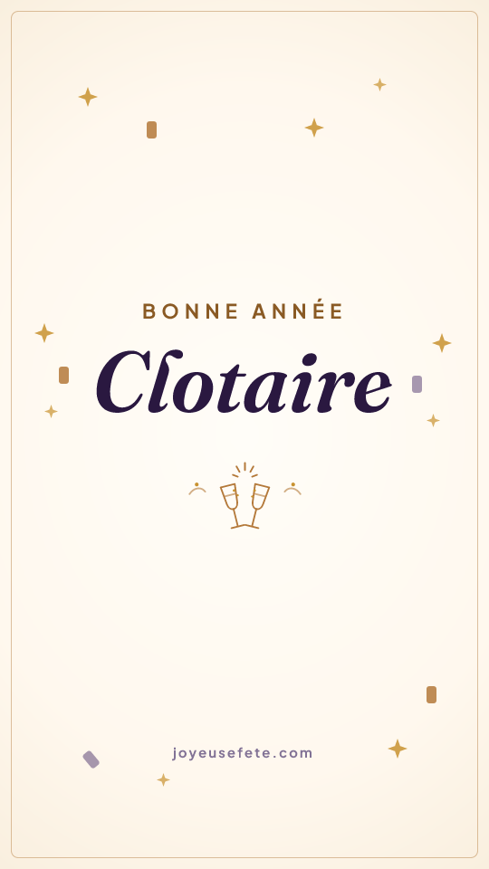 Image « Bonne année Clotaire » au format story