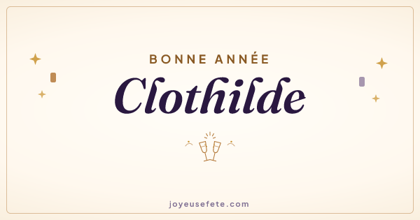 Image « Bonne année Clothilde » au format large