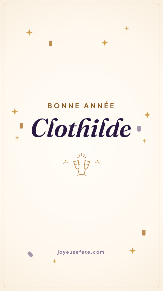 Image « Bonne année Clothilde » au format story