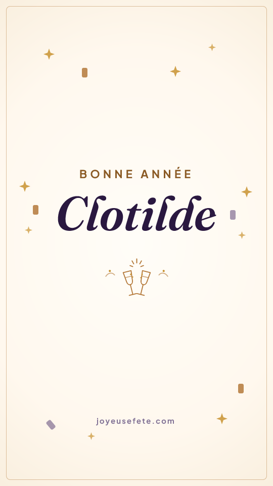 Image « Bonne année Clotilde » au format story