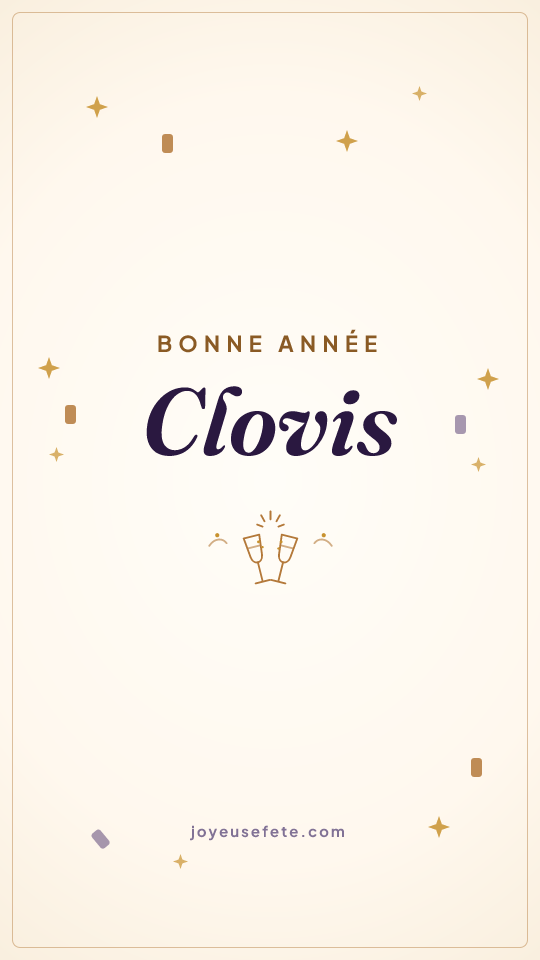 Image « Bonne année Clovis » au format story