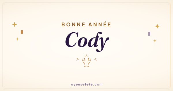 Image « Bonne année Cody » au format large