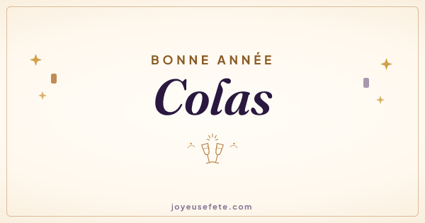 Image « Bonne année Colas » au format large