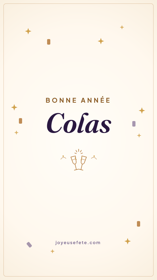 Image « Bonne année Colas » au format story