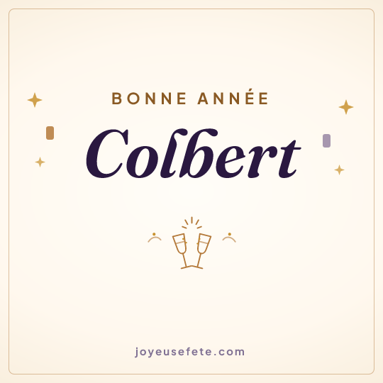 Image carrée « Bonne année Colbert » pour WhatsApp