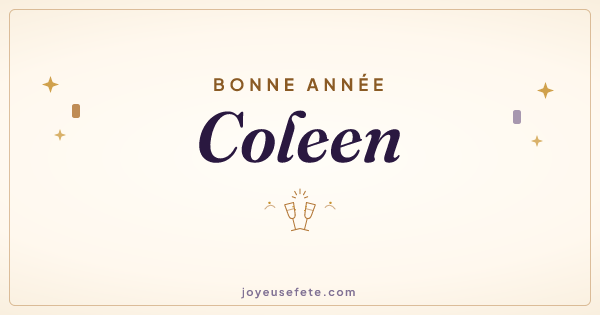 Image « Bonne année Coleen » au format large