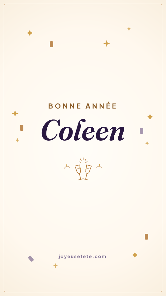Image « Bonne année Coleen » au format story