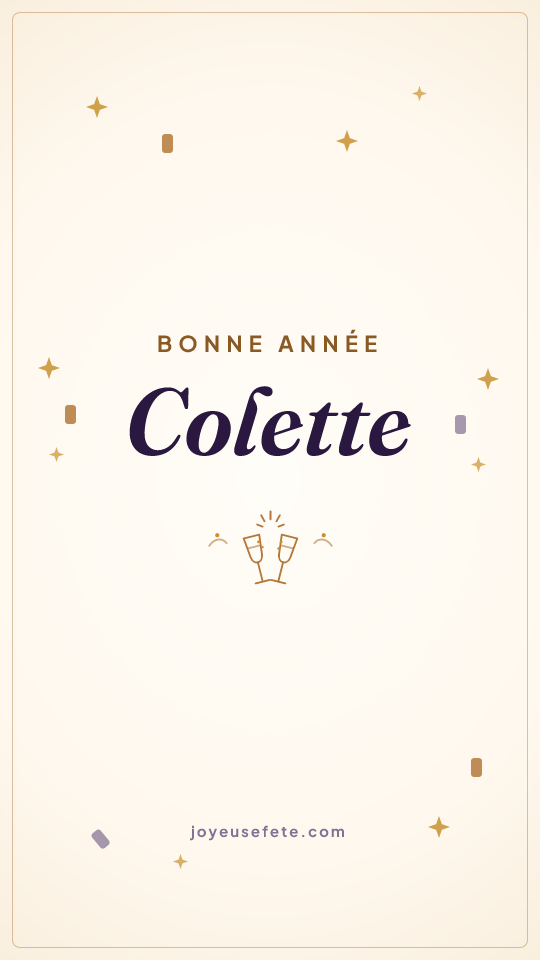 Image « Bonne année Colette » au format story