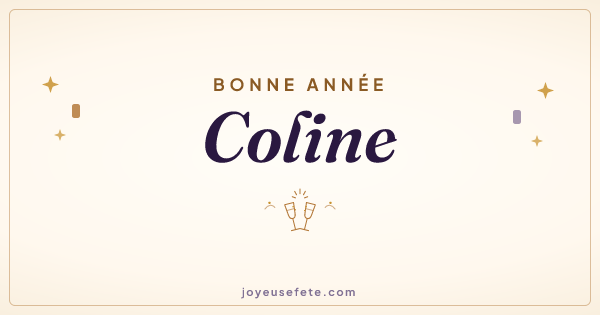 Image « Bonne année Coline » au format large