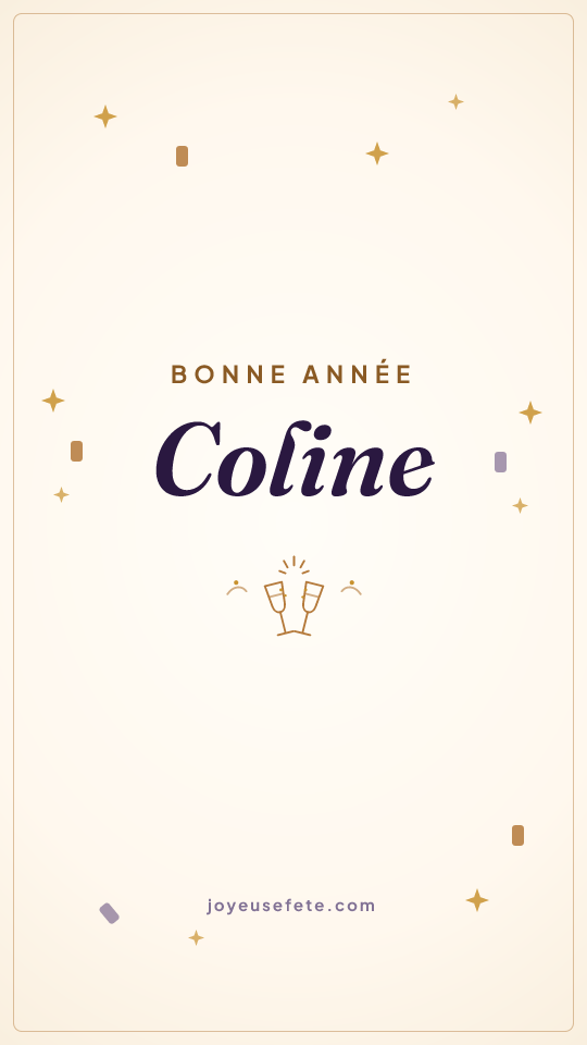 Image « Bonne année Coline » au format story