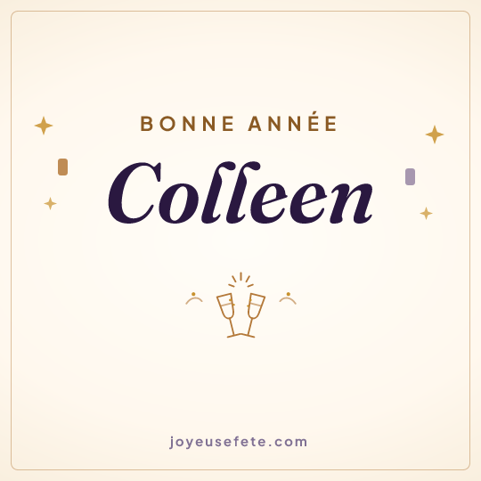 Image carrée « Bonne année Colleen » pour WhatsApp