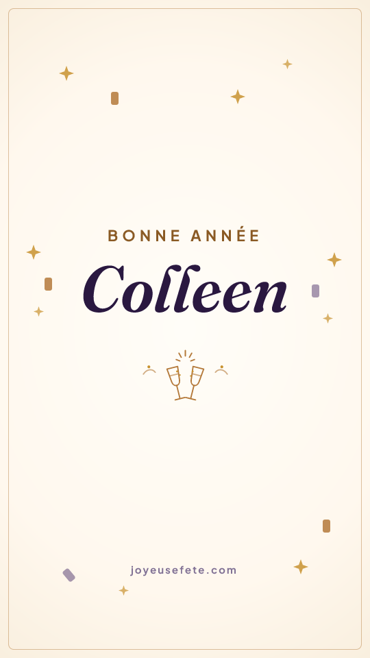 Image « Bonne année Colleen » au format story