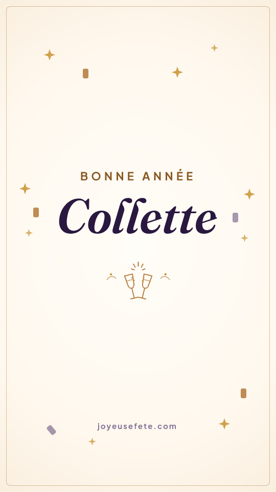 Image « Bonne année Collette » au format story