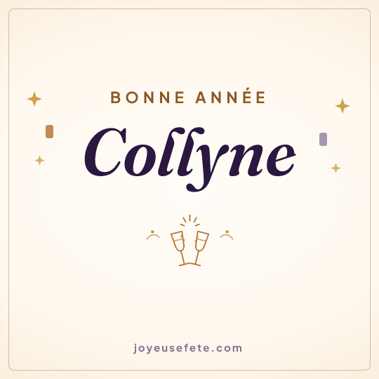Image carrée « Bonne année Collyne » pour WhatsApp