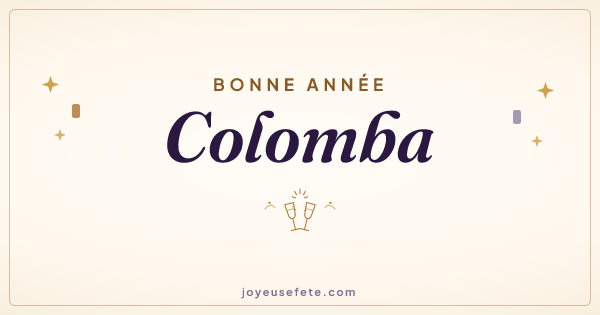 Image « Bonne année Colomba » au format large
