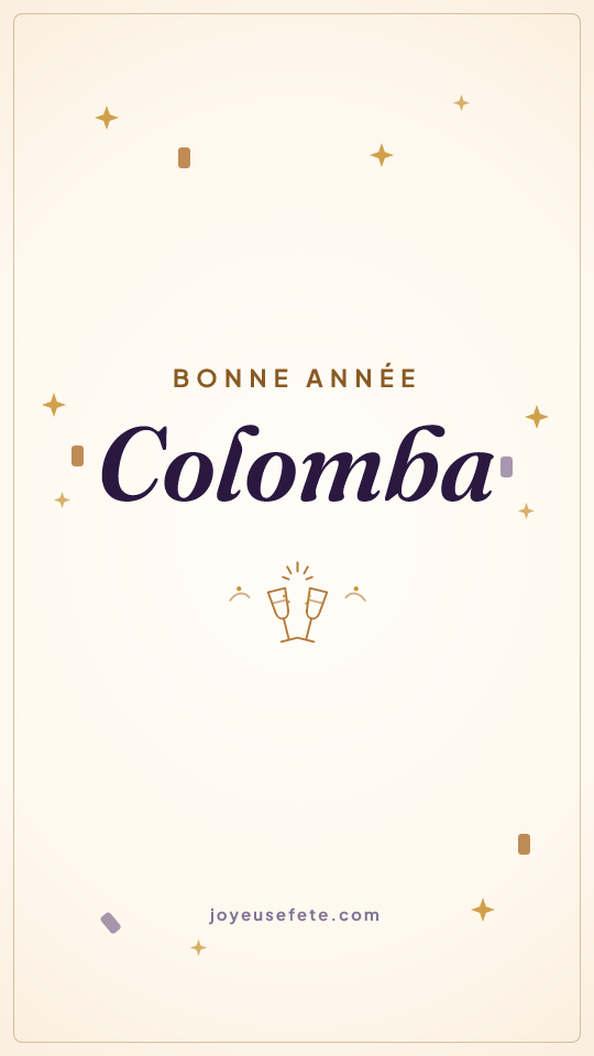 Image « Bonne année Colomba » au format story