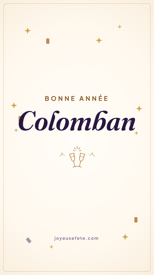 Image « Bonne année Colomban » au format story