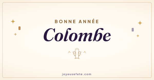 Image « Bonne année Colombe » au format large