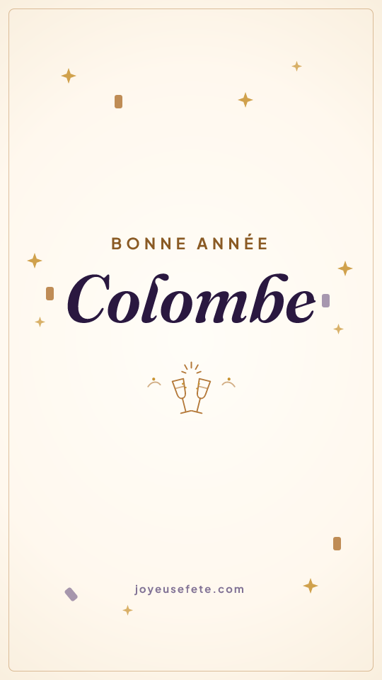 Image « Bonne année Colombe » au format story