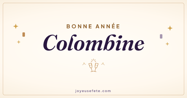 Image « Bonne année Colombine » au format large