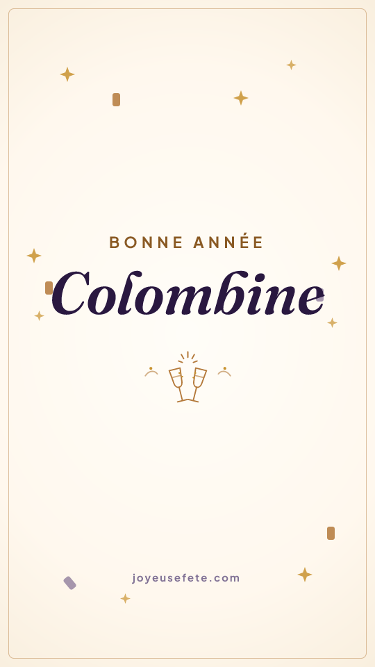 Image « Bonne année Colombine » au format story