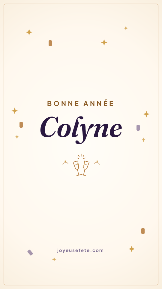 Image « Bonne année Colyne » au format story