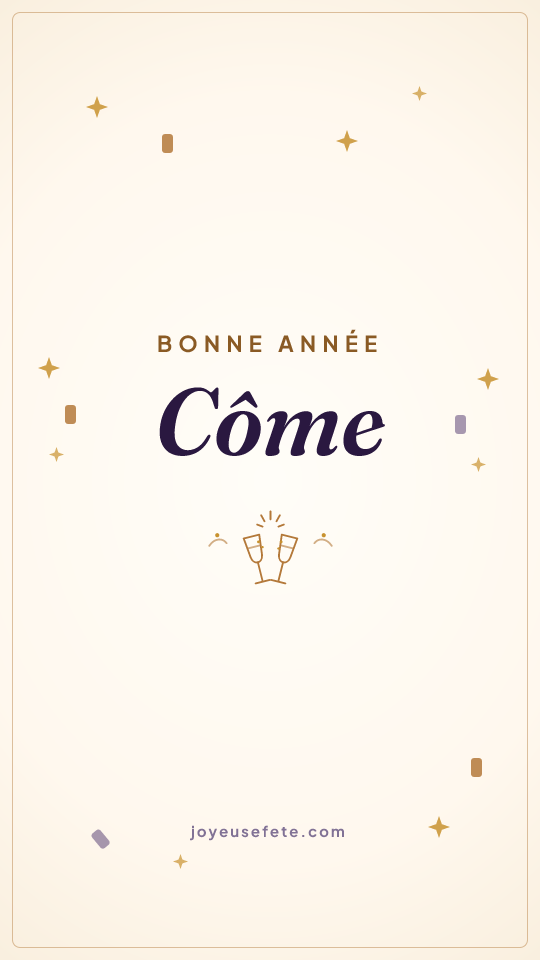 Image « Bonne année Côme » au format story