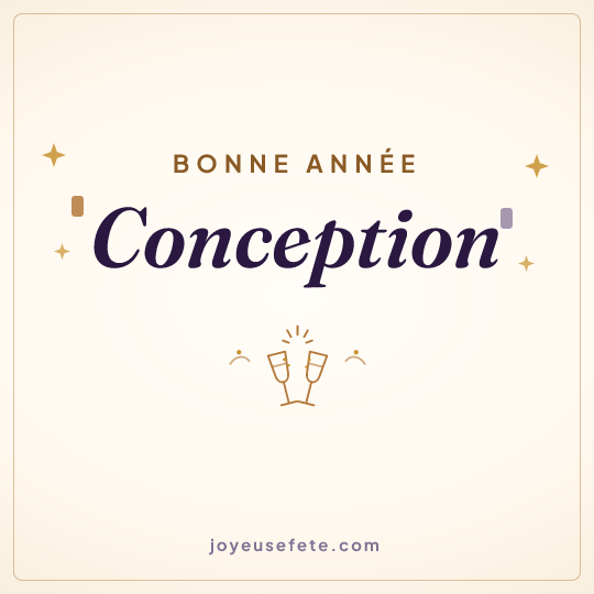 Image carrée « Bonne année Conception » pour WhatsApp