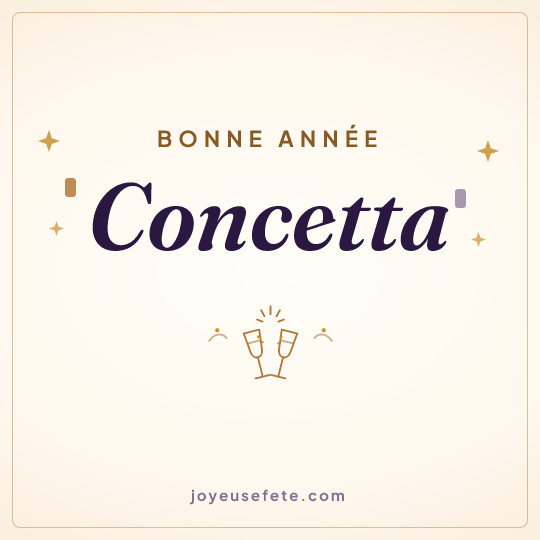 Image carrée « Bonne année Concetta » pour WhatsApp