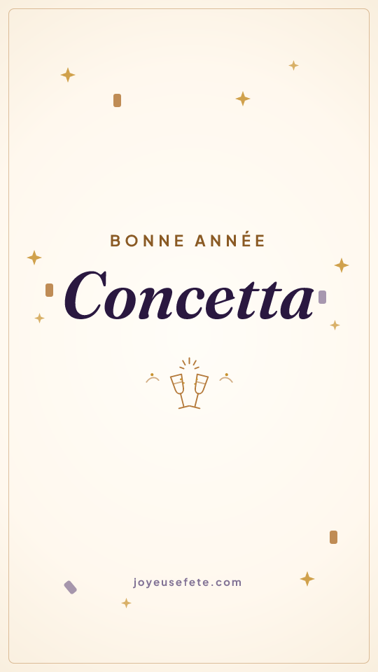 Image « Bonne année Concetta » au format story