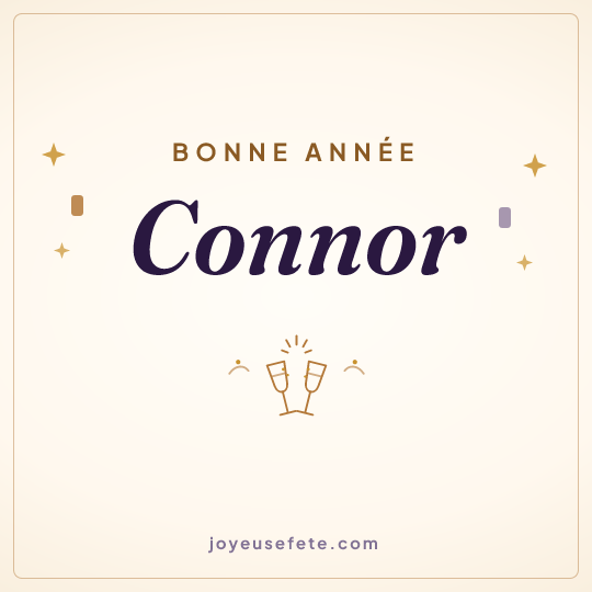 Image carrée « Bonne année Connor » pour WhatsApp