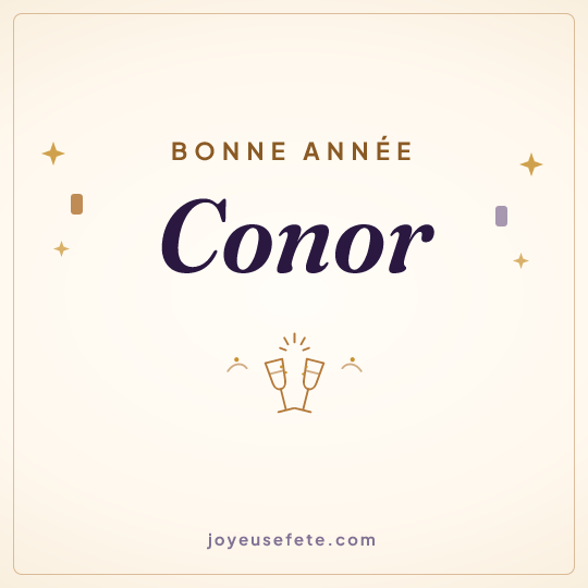 Image carrée « Bonne année Conor » pour WhatsApp