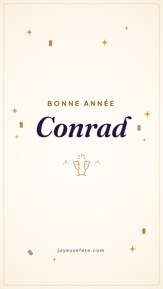 Image « Bonne année Conrad » au format story