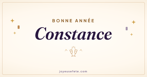 Image « Bonne année Constance » au format large